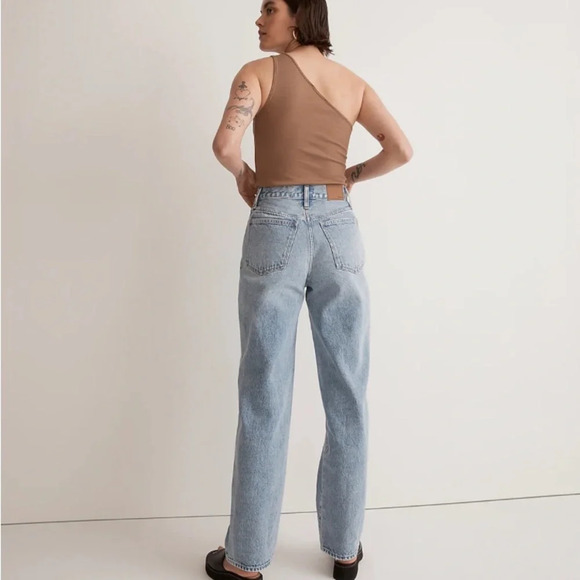 Madewell Petite Baggy Straight Jeans Denim in Wash Olvera 28 Petite NWT # N1364 - Picture 4 of 7